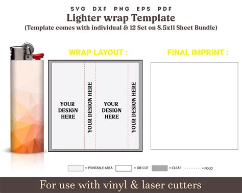 Lighter Wrap Template